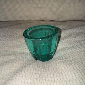 Kosta Boda Votive Candle Holder 2.5in Teal Sweden